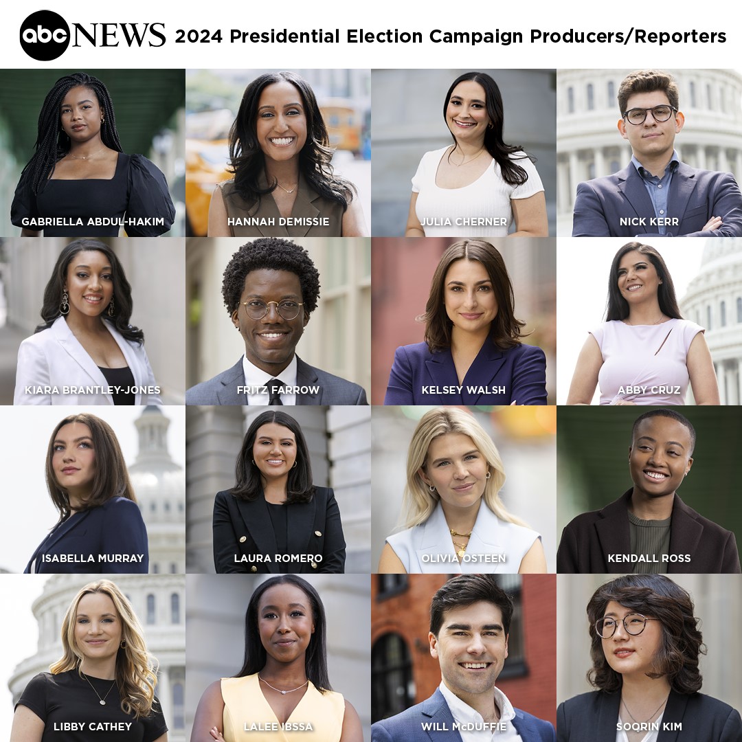 ABC News Announces Campaign Producers and Reporters Covering 2024