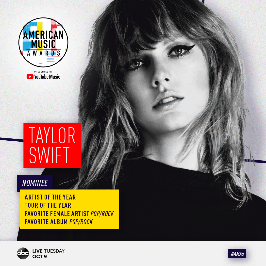 Taylor Swift dominates again at American Music Awards